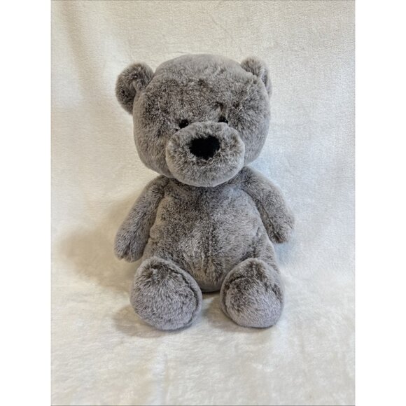 Animal Adventure 2022 Frosted Stuffed Plush Teddy Bear Soft Brown Gray 13" - Picture 1 of 7